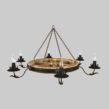 OM Chandelier Wheel 50cm 3D model image 1 