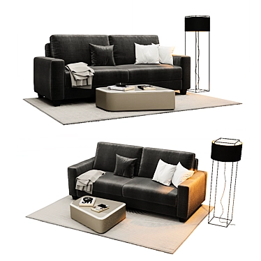 Cosmorelax Bari: Stylish and Comfortable Sofa 3D model image 1 