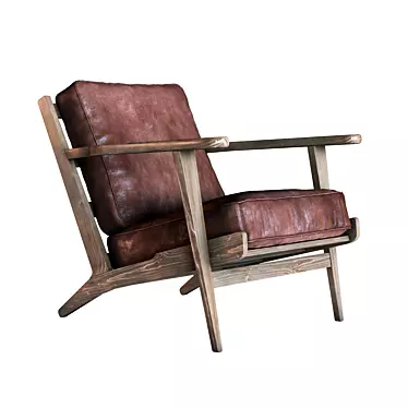 Raylan Leather Armchair: Stylish & Comfortable 3D model image 1 