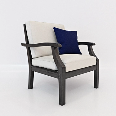 Hampstead Black Occasional Armchair 3D model image 1 