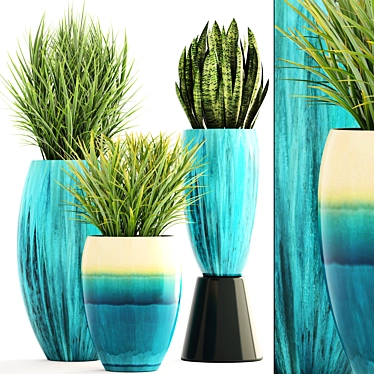 Green Oasis: Chlorophytum & Sansevieria Collection 3D model image 1 