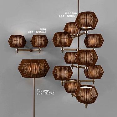 PatriziaGarganti Chandelier, Floor Lamp, and Sconce 3D model image 1 