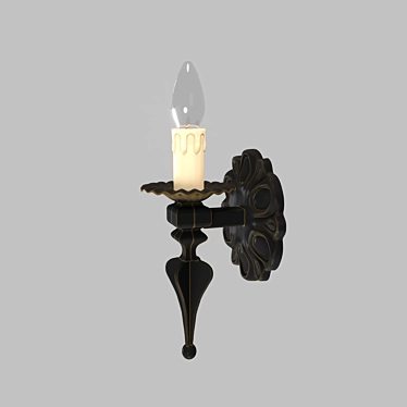 Title: Country Chic Candle Chandelier 3D model image 1 