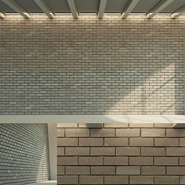 Dark Brick Wall: Seamless Texture, Bump & Specular Maps 3D model image 1 