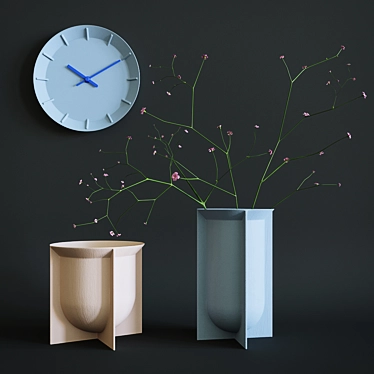 Elegant Rosenthal Domo Vase & Clock 3D model image 1 