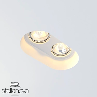 Stellanova Ceiling Spotlight: Integrated & Customizable 3D model image 1 