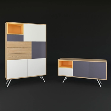 Elegant Storage Solution: BERN CABINET 3D model image 1 