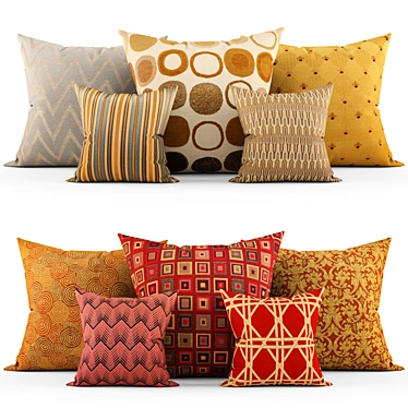 Cozy Home Decor Pillows 3D model image 1 