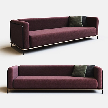 Elegant Comfort Sofa 3D model image 1 