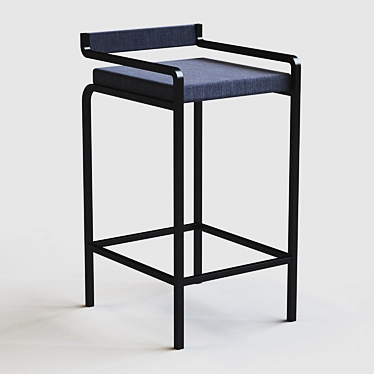 Sophisticated Ergonomic Stool 3D model image 1 