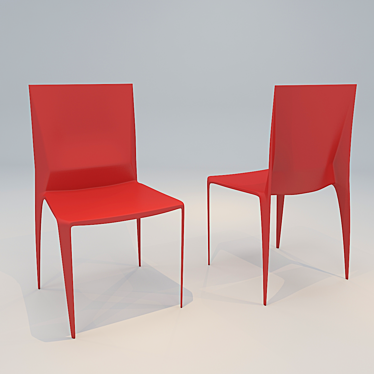 Sleek & Simple Dining Chair 3D model image 1 