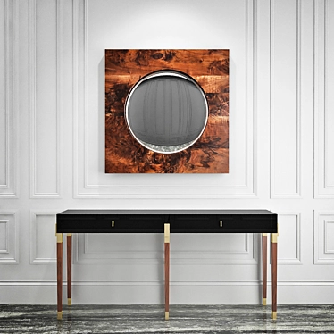 Hollywood Glam Console Mirror 3D model image 1 