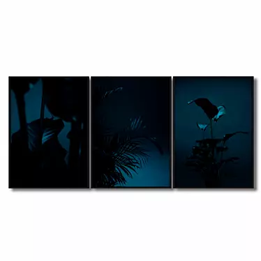 Dark Oasis: Exquisite Dark Botanical Prints 3D model image 1 