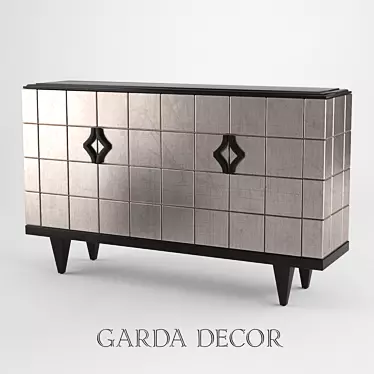 Garda Decor Glass Chest of Drawers 3D model image 1 