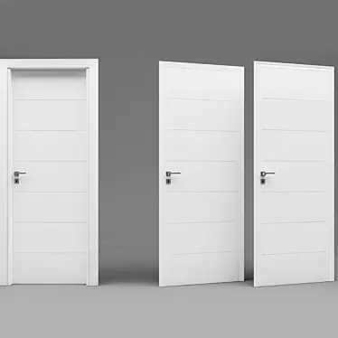 Elegant Painted Doors: Le Porte di Barausse 3D model image 1 