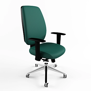 Eco-Friendly Green Ergonomic Office Chair 3D model image 1 