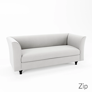 Functional and Stylish Zip Sofa 3D model image 1 