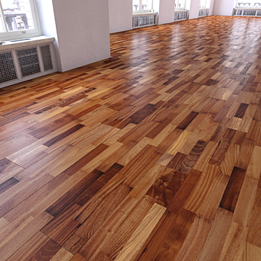 Title: Realistic Parquet Flooring Kit 3D model image 1 