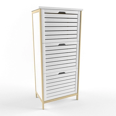 Modern Shoe Storage Cabinet 3D model image 1 