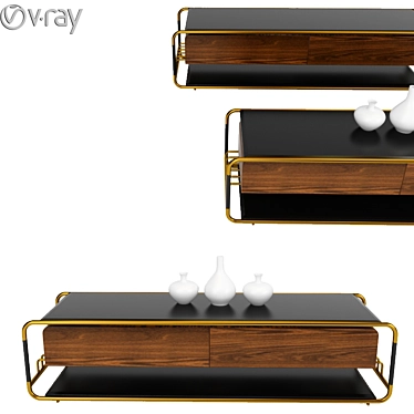 Modern Minimalist Coffee Table 3D model image 1 