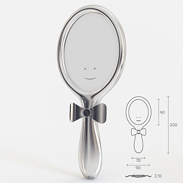 Fiam Lollipop Mirror: Italian Design Perfection 3D model image 1 