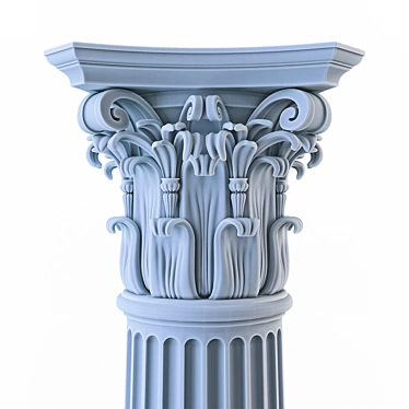 Corinthian Order Column: Elegant Artistic Design 3D model image 1 