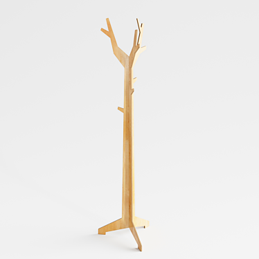 Plywood Tree Hook 3D model image 1 