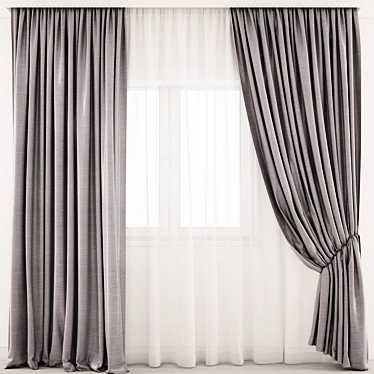 Elegant Curtain Model 3D model image 1 