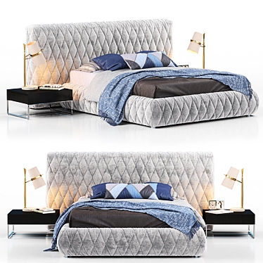 Title: Elegant Altrenotti Sonetto Bed Set 3D model image 1 