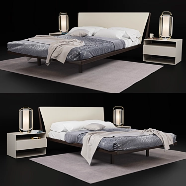 Italian Nelson Bed: Elegant and Modern 3D model image 1 