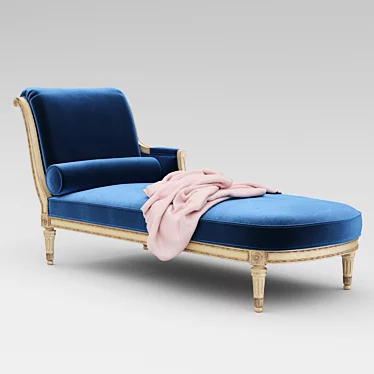 Regal Louis XVI Style Couch 3D model image 1 