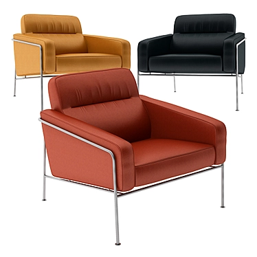 Fritz Hansen 3300 Easy Chair: Modern Elegance at Home 3D model image 1 