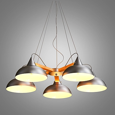 Modern White Coneca Pendant – Loft Style 3D model image 1 