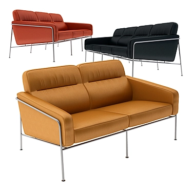Modern Designer Seat Sofa - Arne Jacobsen 3300 3D model image 1 