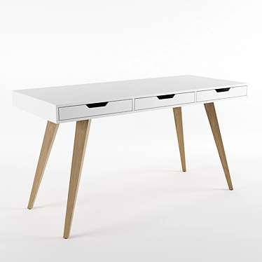 Scandi Retro Writing Table 3D model image 1 