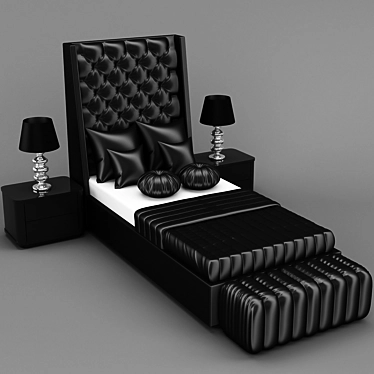 Vâris Bende Bed: Chic and Functional 3D model image 1 