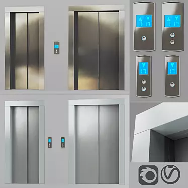 Elevating Style: OTIS Doors in 2 Colors 3D model image 1 