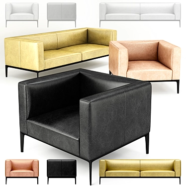 Sleek Modern Walter Knoll Jaan 3D model image 1 