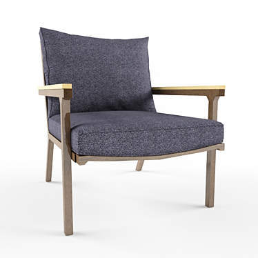 Elegant Seat Armchair: 857mm Height 3D model image 1 