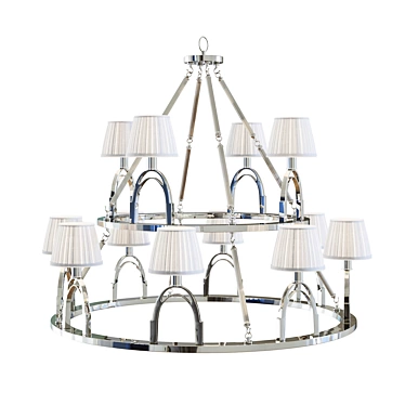 Elegant Eichholtz Jigger Double Chandelier 3D model image 1 