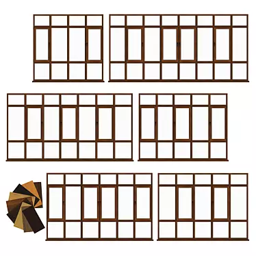 Versatile Aluminum Window Set 3D model image 1 