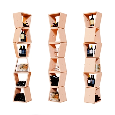 Modular Wine Rack: Customizable and Stylish 3D model image 1 