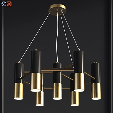 Favorite Ultra Brass Chandelier - Elegant Lighting 3D model image 1 