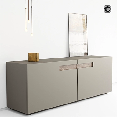 Presotto Plaster Sideboard with Penta Lights 3D model image 1 