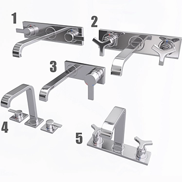 Grohe Allure Faucets Collection - Complete Set 3D model image 1 