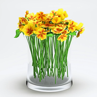 Blossom Collection: Exquisite Flower Set 3D model image 1 