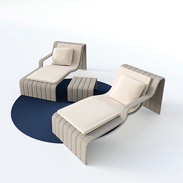 Paola Lenti Frame: Weather-Resistant Outdoor Furniture Set 3D model image 1 