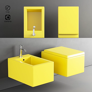 Nic Design Cool Collection: Modern Bathroom Fixtures in 5 Stunning Colors! 3D model image 1 