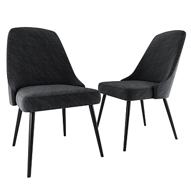 Modern Upholstered Dining Chair 3D model image 1 