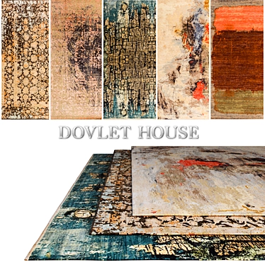 DOVLET HOUSE 5-Piece Carpets (Part 204) 3D model image 1 